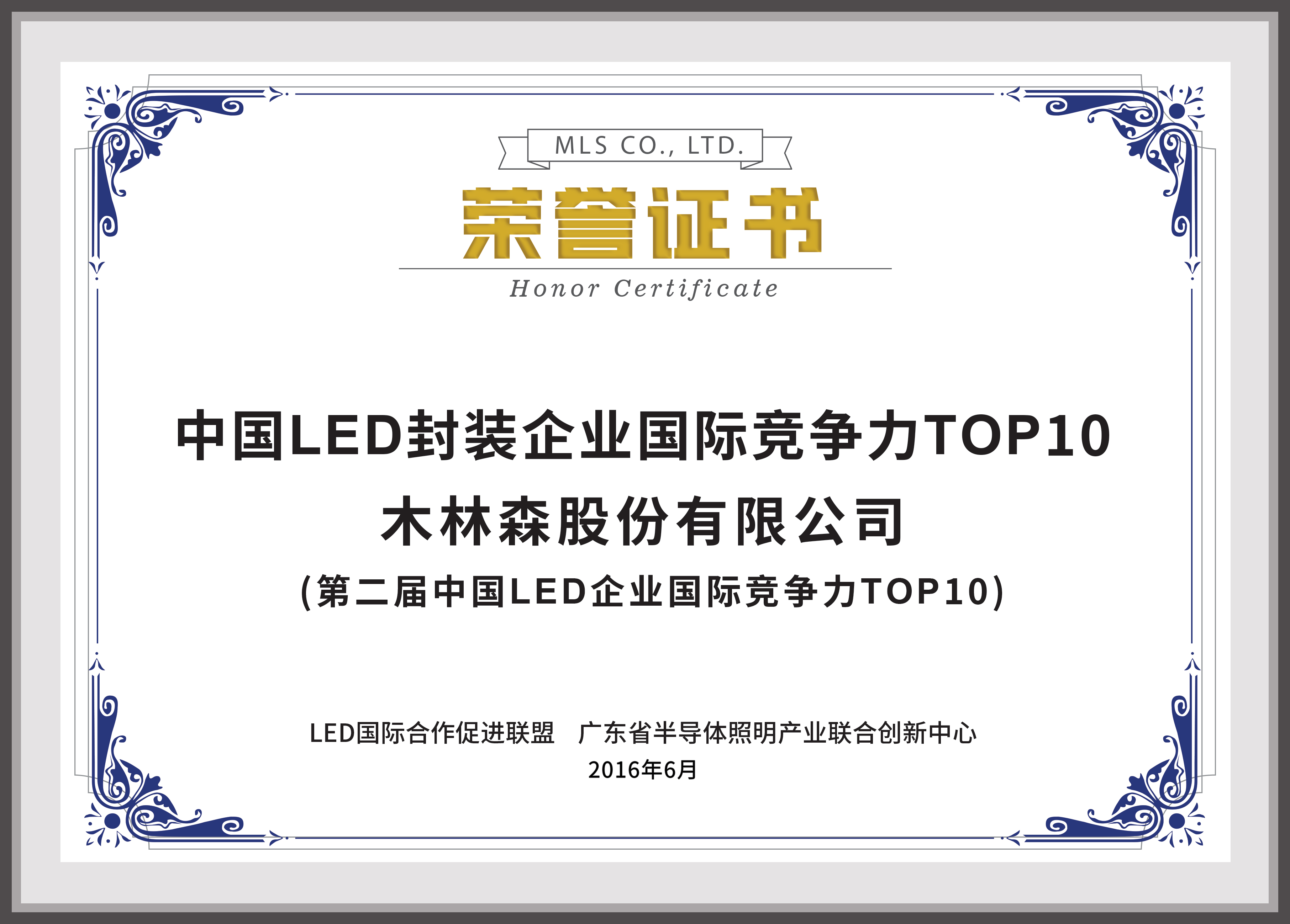 第二届中国LED封装企业国际竞争力TOP10